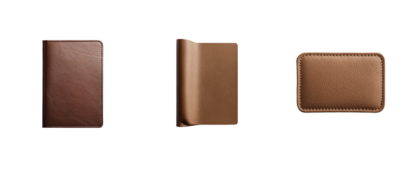 Elegant leather accessories collection featuring wallet and cardholder