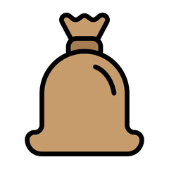 Trash Bag Vector Filled Icon Design
