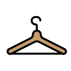 Clothes Hanger Vector Filled Icon Design