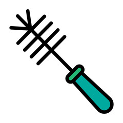 Toilet Brush Vector Filled Icon Design