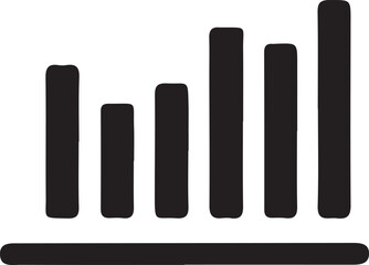 Download this growth chat silhouette vector EPS file. Perfect for business analytics, communication, marketing strategy, and digital growth presentations.
