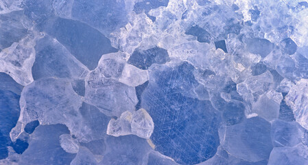 fine texture of blue calcite mineral