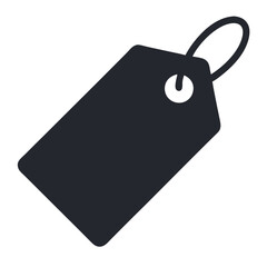 Blank Tag Icon: Minimalist illustration, evoking the essence of retail, price, promotion, and value.