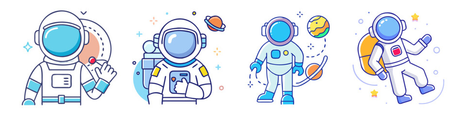 astronaut icon, astronaut vector illustration-simple illustration of astronaut, perfect for astronaut logos and icons
