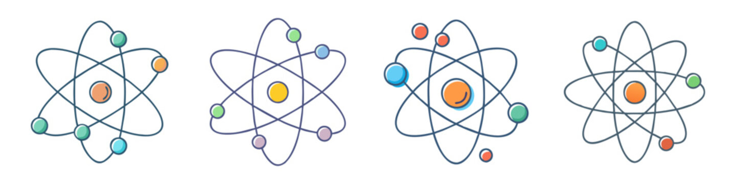 atom icon, atom vector illustration-simple illustration of atom, perfect for atom logos and icons