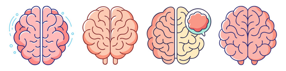 brain icon, brain vector illustration-simple illustration of brain, perfect for brain logos and icons