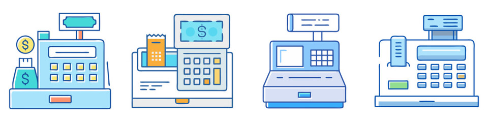cash register icon, cash register vector illustration-simple illustration of cash register, perfect for cash register logos and icons