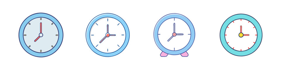 clock icon, clock vector illustration-simple illustration of clock, perfect for clock logos and icons