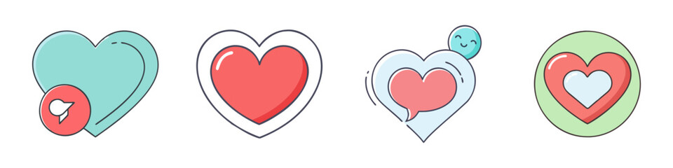 heart icon, heart vector illustration-simple illustration of heart, perfect for heart logos and icons