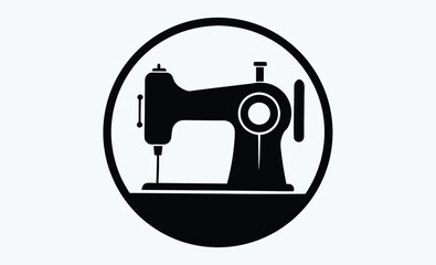 Bobbin silhouette, sewing icon, thread spool