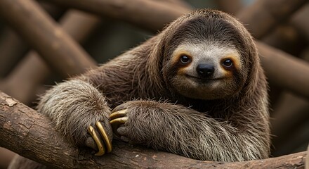 Fototapeta premium Ancient Ground Sloth in Natural Habitat