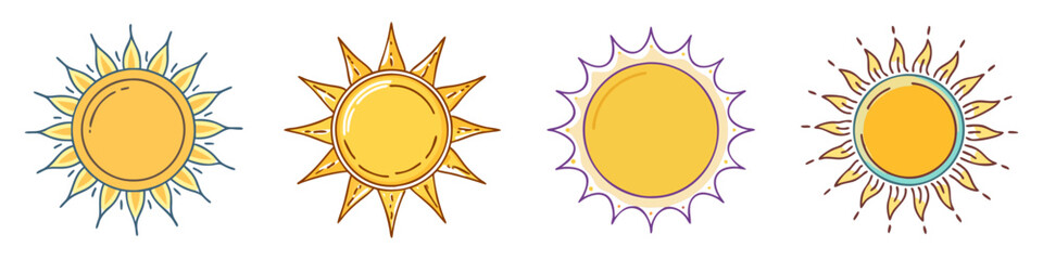 sun icon, sun vector illustration-simple illustration of sun, perfect for sun logos and icons