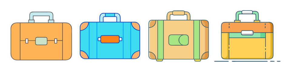 suitcase icon, suitcase vector illustration-simple illustration of suitcase, perfect for suitcase logos and icons