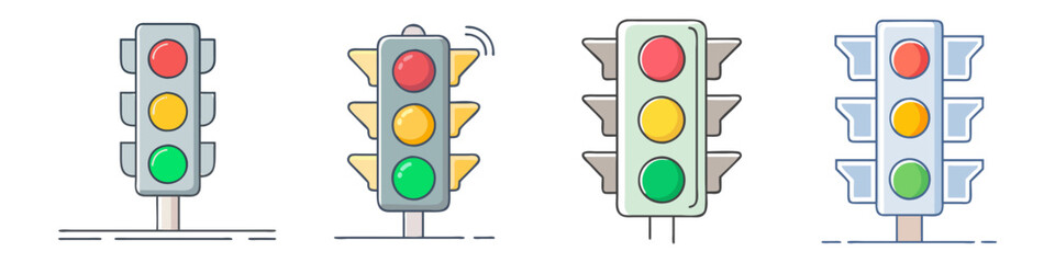 traffic light icon, traffic light vector illustration-simple illustration of traffic light, perfect for traffic light logos and icons