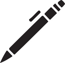 Download this pen silhouette vector EPS icon. Perfect for writing, creativity, education, signature, and professional design projects.