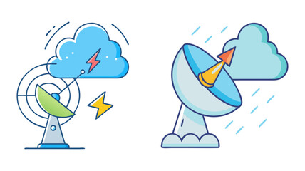 weather radar icon, weather radar vector illustration-simple illustration of weather radar, perfect for weather radar logos and icons