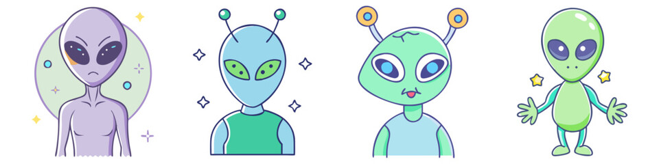 alien icon, alien vector illustration-simple illustration of alien, perfect for alien logos and icons