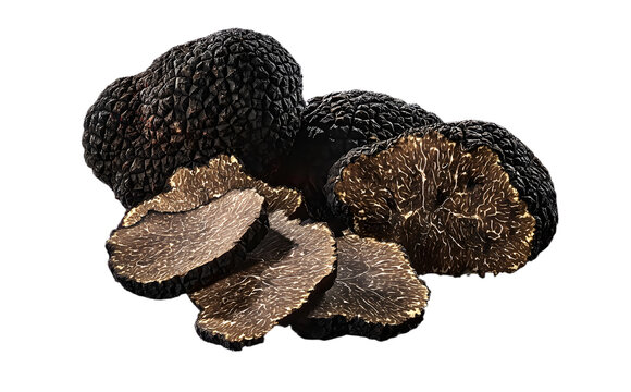 PNG Gourmet black truffles sliced delicacy