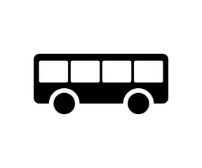 Vector illustration of a black bus station pictogram on a transparent background, representing a transportation concept.