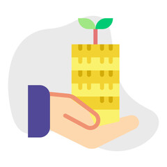 Growth Investing icon vector illustration