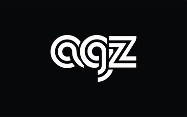 AGZ Creative Unique Modern Letter Logo Design. Stylized logo featuring a unique letter design, presenting abstract minimalist aesthetics and modern appeal.