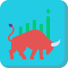 Bull Market icon vector illustration