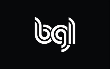 BGL Creative Unique Modern Letter Logo Design. Stylized logo featuring a unique letter design, presenting abstract minimalist aesthetics and modern appeal.