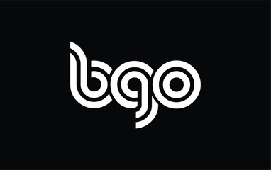 BGO Creative Unique Modern Letter Logo Design. Stylized logo featuring a unique letter design, presenting abstract minimalist aesthetics and modern appeal.