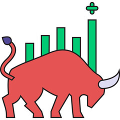 Bull Market icon vector illustration