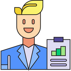 Business Analyst icon vector illustration