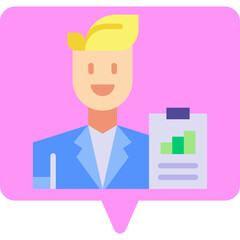 Business Analyst icon vector illustration