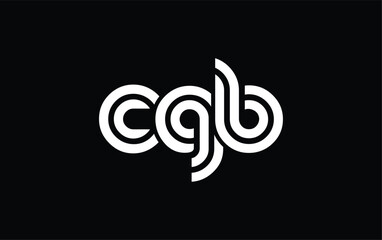 CGB Creative Unique Modern Letter Logo Design. Stylized logo featuring a unique letter design, presenting abstract minimalist aesthetics and modern appeal.