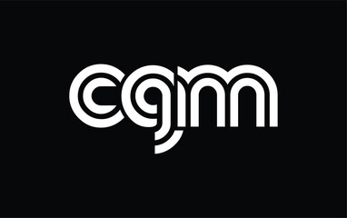 CGM Creative Unique Modern Letter Logo Design. Stylized logo featuring a unique letter design, presenting abstract minimalist aesthetics and modern appeal.