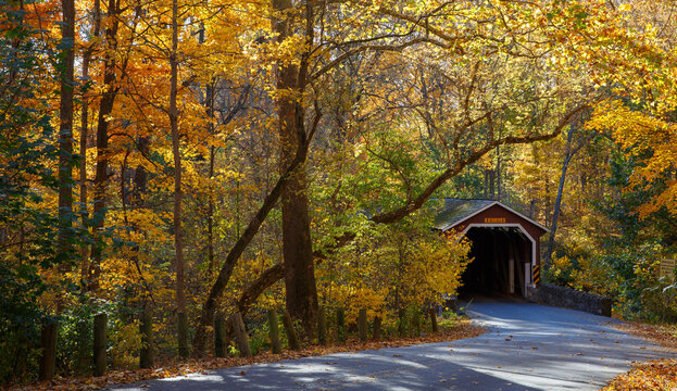 Covered Bridge in the autumn, Lancaster, PA