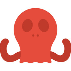 Octopus Face icon vector illustration