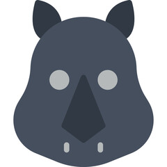 Rhino Face icon vector illustration