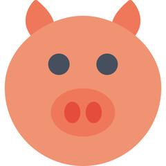 Pig Face icon vector illustration