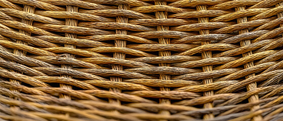 Organic Wicker Weaving Pattern with Natural Fibers in Warm Earth Tones Perfect for Rustic and Eco-friendly Designs