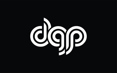 DGP Creative Unique Modern Letter Logo Design. Stylized logo featuring a unique letter design, presenting abstract minimalist aesthetics and modern appeal.