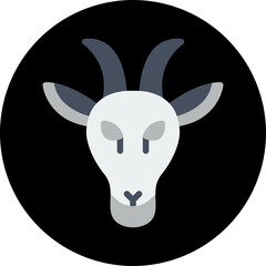 Moutain Goat Face icon vector illustration