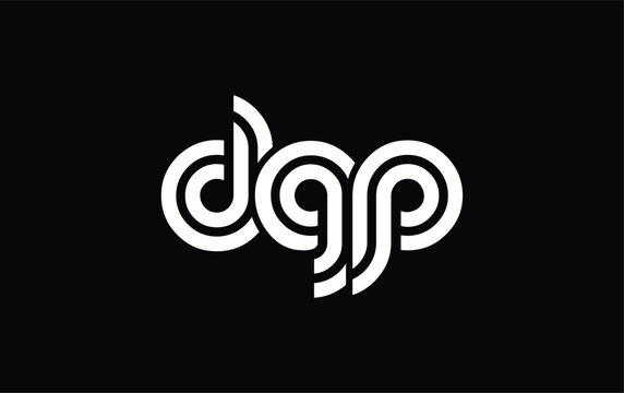 DGP Creative Unique Modern Letter Logo Design. Stylized logo featuring a unique letter design, presenting abstract minimalist aesthetics and modern appeal.