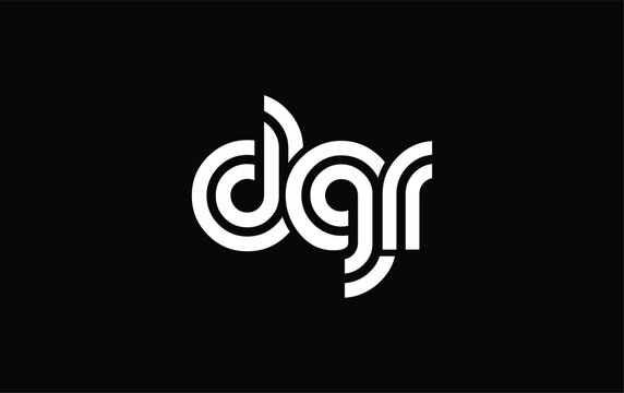DGR Creative Unique Modern Letter Logo Design. Stylized logo featuring a unique letter design, presenting abstract minimalist aesthetics and modern appeal.