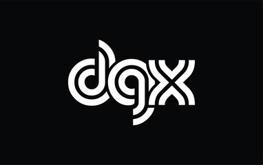Obraz premium DGX Creative Unique Modern Letter Logo Design. Stylized logo featuring a unique letter design, presenting abstract minimalist aesthetics and modern appeal.