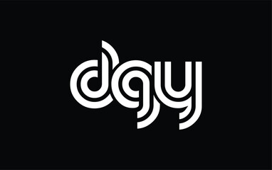 DGY Creative Unique Modern Letter Logo Design. Stylized logo featuring a unique letter design, presenting abstract minimalist aesthetics and modern appeal.