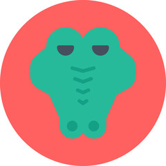 Crocodile Face icon vector illustration