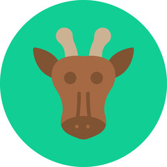 Giraffe Face icon vector illustration