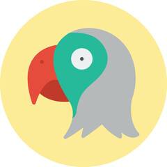 Parrot Face icon vector illustration