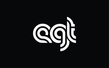 EGT Creative Unique Modern Letter Logo Design. Stylized logo featuring a unique letter design, presenting abstract minimalist aesthetics and modern appeal.