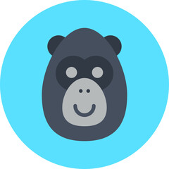 Ape Face icon vector illustration