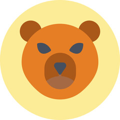 Bear Face icon vector illustration